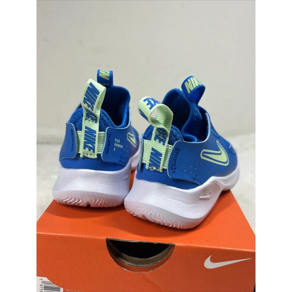 Boy's Nike, Flex Runner 3 Sneaker - Toddler FN1478-400 Photo Blue/Vapor Green SY